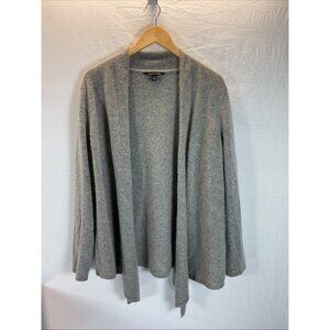 41 Hawthorn 100% Cashmere Gray Open Front Sweater‎ Cardigan duster Size 2X plus